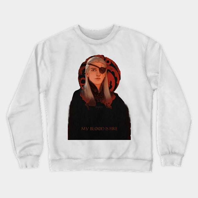 Aemond Targaryen Crewneck Sweatshirt by CustomPortraitsWorld